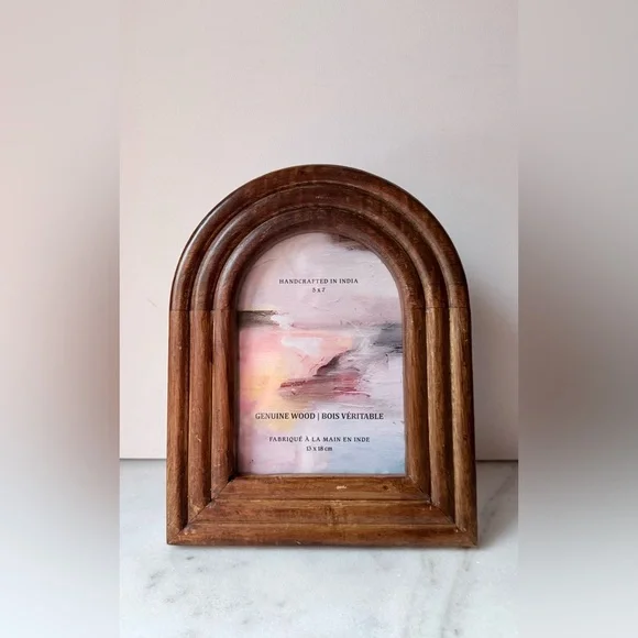 Handcrafted Wooden Picture Frame for 5”x7” photo - Picture 3 of 13